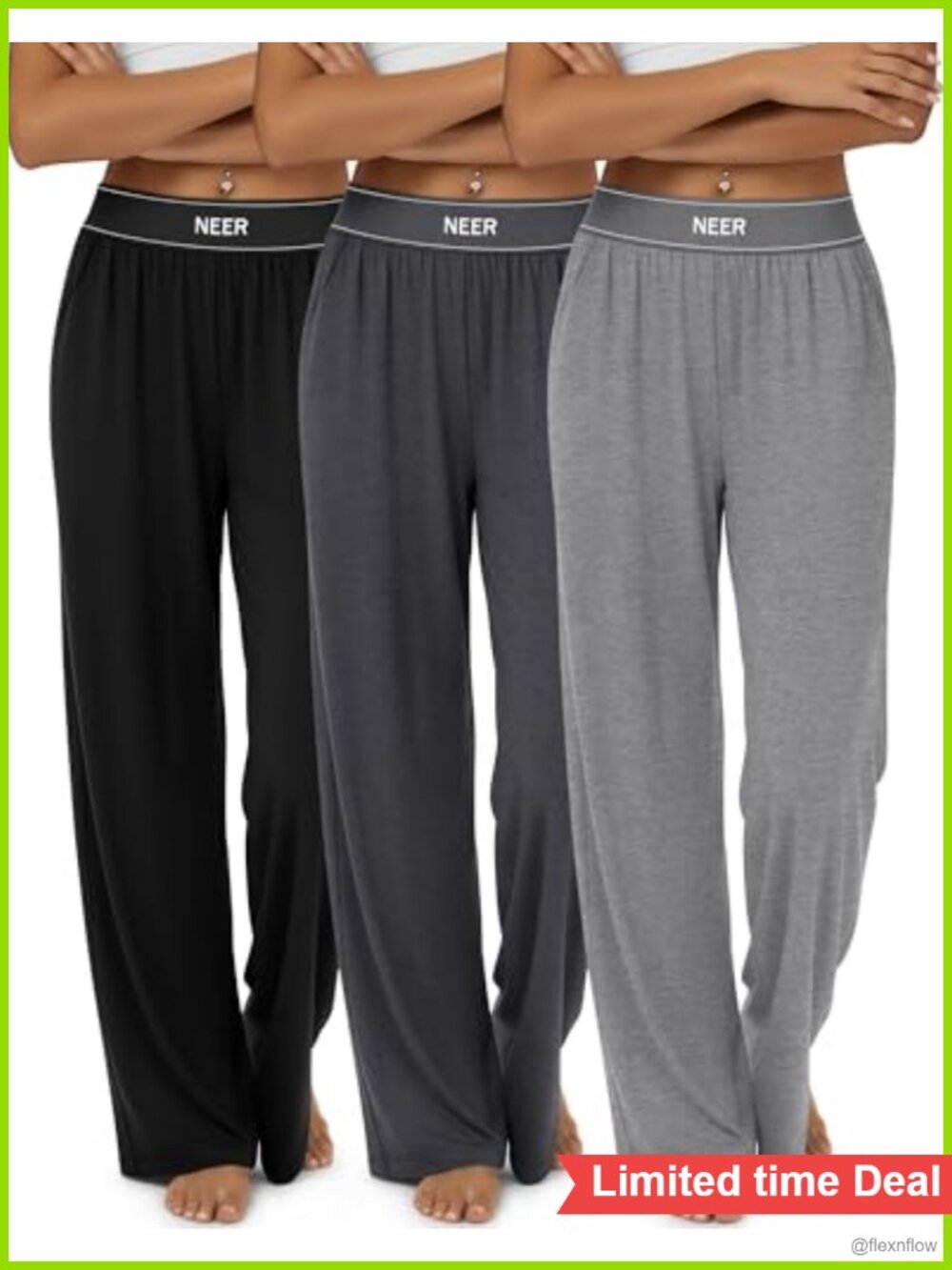 Cotton Wide Leg Sweatpants High Waist Lounge Pants Yoga Athletic